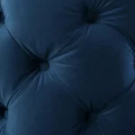 Marianna Modern Navy Velvet Round Pouf Set Of 2 - Image 3