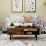 Lyon Solid Wood Walnut Coffee Table - Image 3