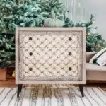 Khartoum White Carved 3 Drawer Chest