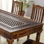 PRITI : Verona Antique Brass Solid Wood Brass Dining Table set - Image 3