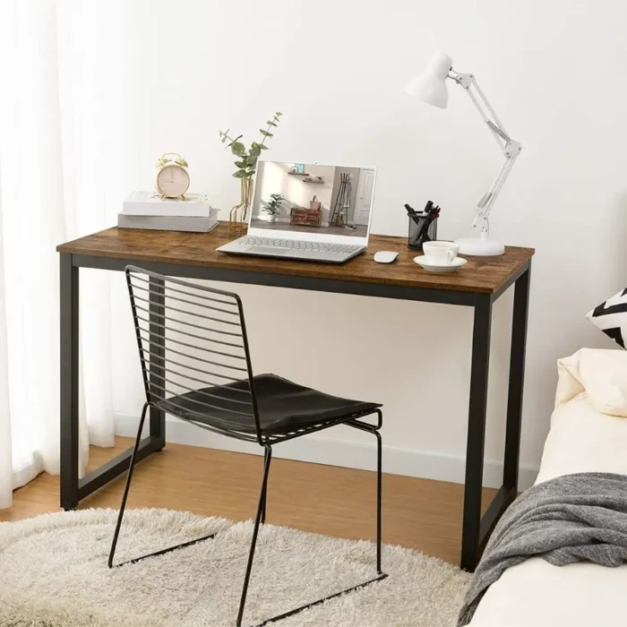 Mid-century Modern Wood Office Table | Home Office Computer Desk - Image 5