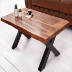 Dorothy Wooden Coffee Table With Cross Legs - Image 5