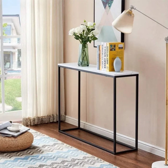 Lichfield Marble Finish Console Table - Image 6