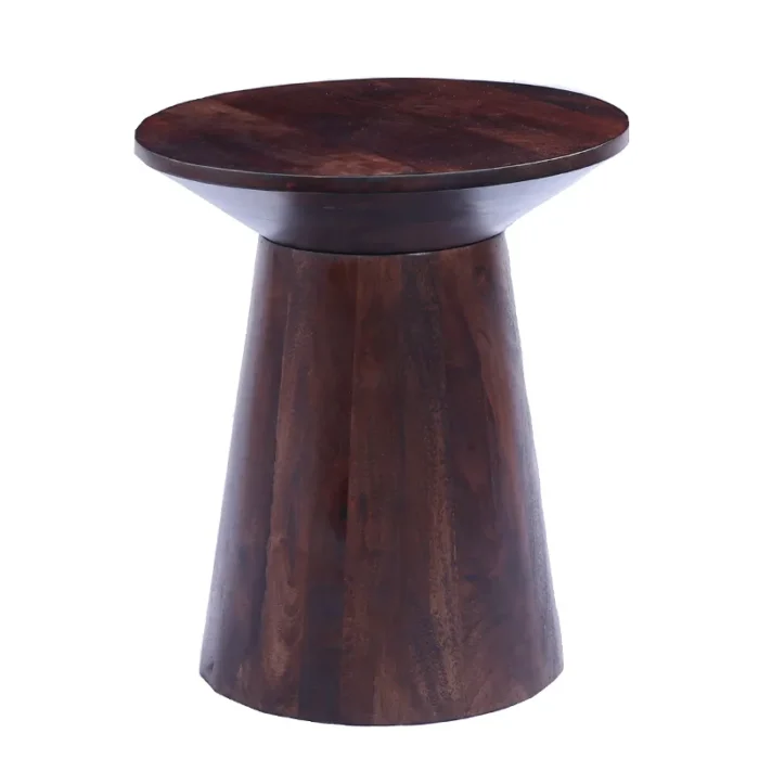 Fes Brown Solid Wood Side Table - Image 2
