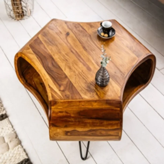 Retro Sturdy Wooden Coffee Table - Image 9