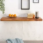Massive Sheesham Wall Shelf Unit With Tree Edge - Image 2