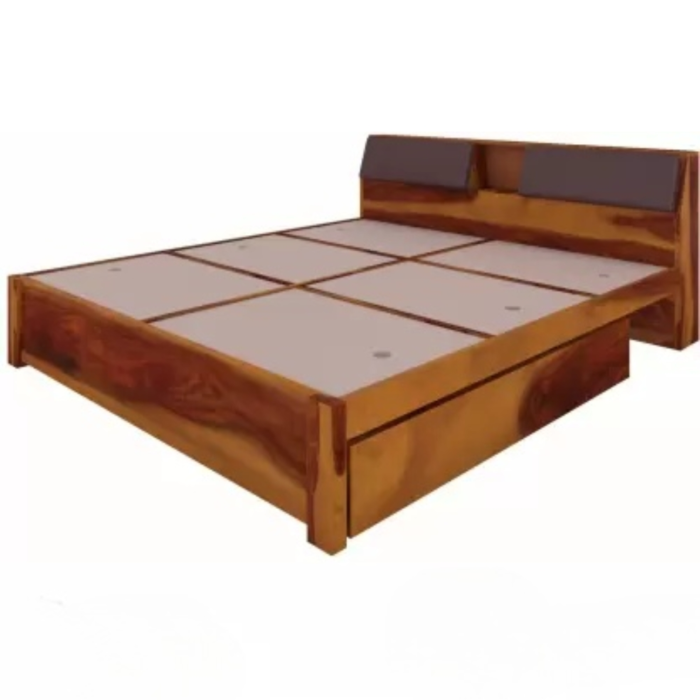 PRITI :Grenoble Solid Wood Queen Storage Bed - Image 3