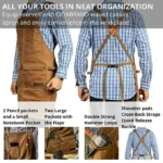 PRITI – Luxury Waxed Canvas Shop Apron | Heavy Duty Work Apron for Men & Women with Pocket & Cross-Back Straps - Image 3