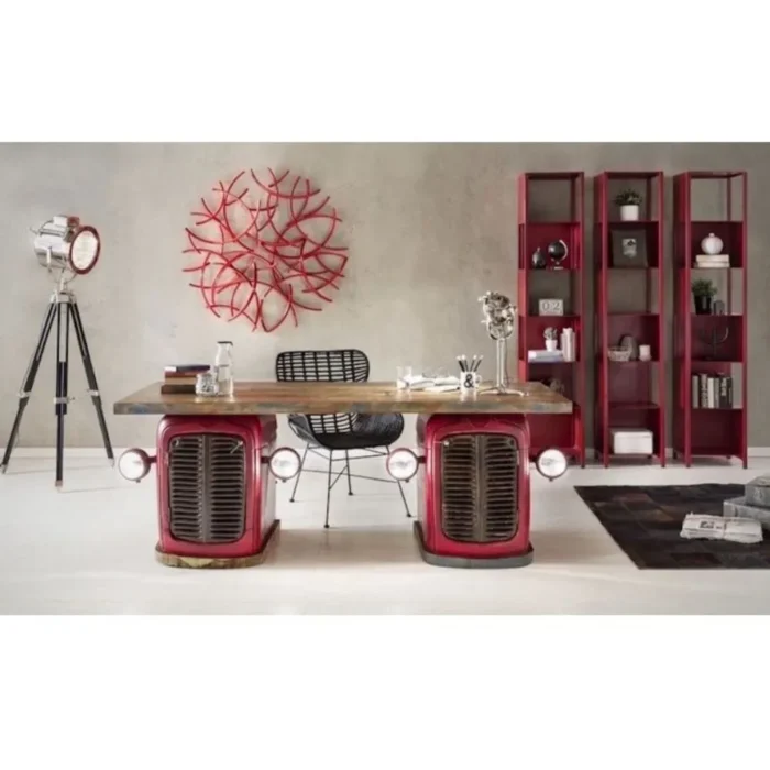 Solid Tractor Vintage Desk Table | Counter Desk | Bar Furniture - Image 4