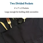 PRITI – Apron Waterproof Adjustable Neck for Women Man Unisex with 2 Pockets Kitchen Cooking 27 x 29 inches, Black - Image 3