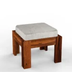 Milton Wooden 4 Stool Center Table - Image 3
