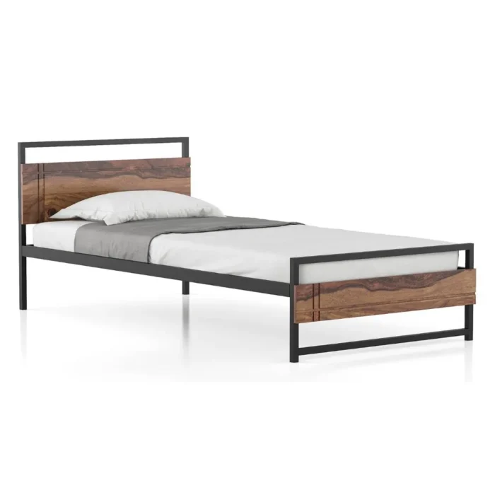 Turin Solid Wood Single Size Bed - Image 2