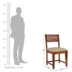 PRITI : Chamonix 6 Seater Cushioned Dining Table Set - Image 4