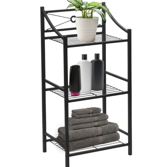 3-Tier Multipurpose Freestanding Metal Rack Storage Shelves/ Bathroom Rack - Image 2