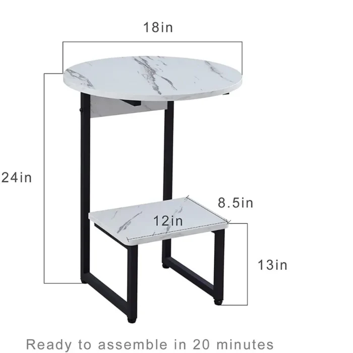 Ville Modern Round Side Table - Image 6