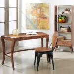 PRITI : Curved Sheesham The Vintage Vanity Office Table - Image 5