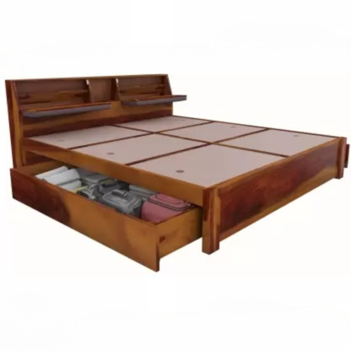 PRITI :Grenoble Solid Wood Queen Storage Bed - Image 6