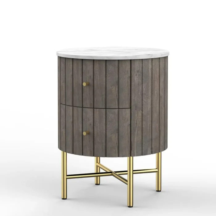Piano 2 Drawer Bedside Table - Image 4