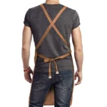 Carrotez Chef Apron, Cotton Canvas Cross Back Adjustable Apron with Pockets for Women and Men,  Adjustable Size S to L – Cappuccino Brown - Image 2