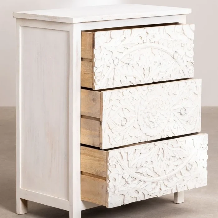 De Casa Carved 3 Drawer Chest - Image 3