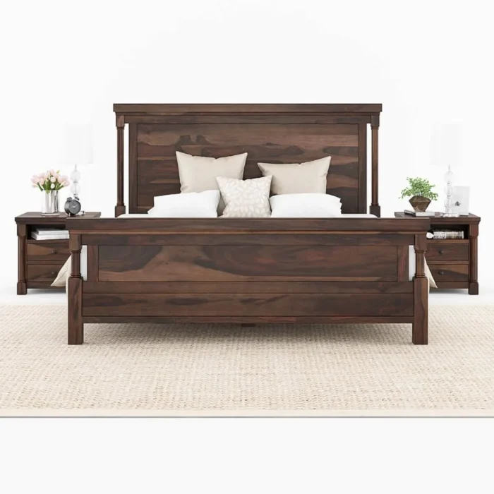 Nantes Solid Wood King Size Bed - Image 3