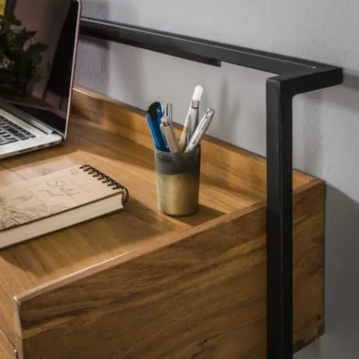 Moderate Wooden Console Table\Desk with Storage - Image 3