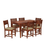 PRITI : Chamonix 6 Seater Cushioned Dining Table Set - Image 2