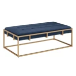 45” Wide Velvet Tufted Rectangle Cocktail Ottoman - Image 2