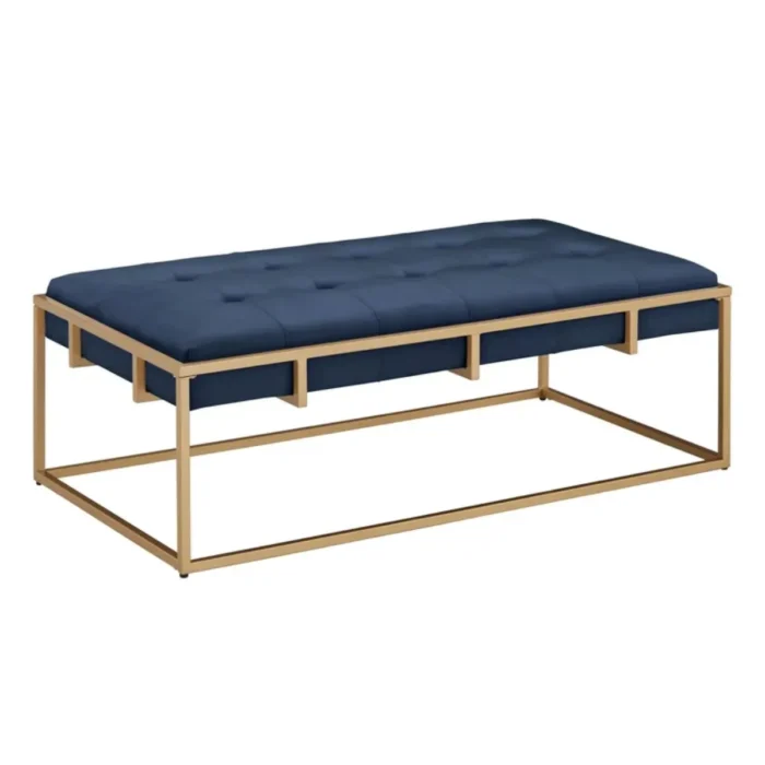 45” Wide Velvet Tufted Rectangle Cocktail Ottoman - Image 2