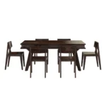 PRITI : Pasig Modern Rustic Solid Wood Dining Table and 6 Chair Set - Image 5