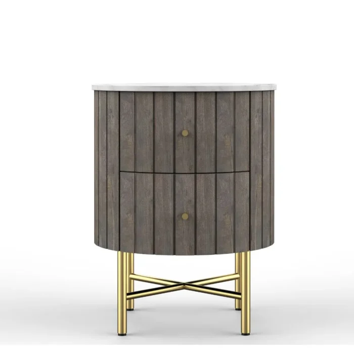 Piano 2 Drawer Bedside Table - Image 5