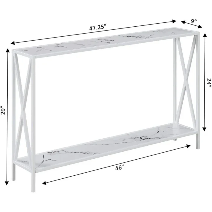 Lincoln Marble Finish Console Table - Image 5