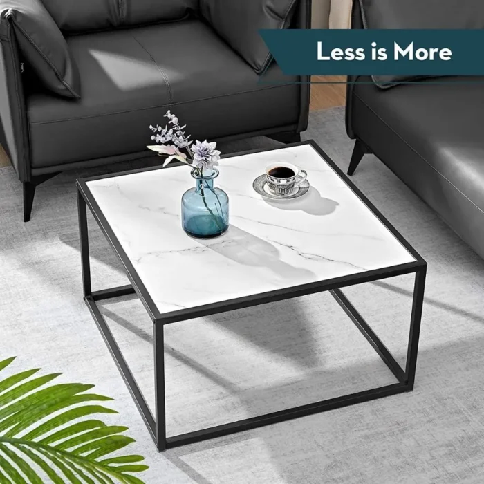 4-3-1 Stoke Marble Finish Square Coffee Table