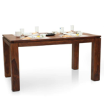 PRITI : Solid Wood Dining Table Set With 6 Chairs In Natural Finish - Image 3
