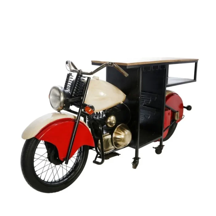 Motorcycle Wine Rack Reclaimed Wooden Furniture | Bar Furniture - Image 2