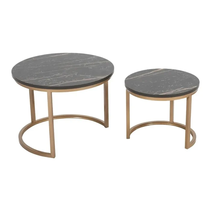 York Nested Coffee Table With Black Top - Image 3