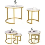 Douala Marble Finish Nesting Coffee Table - Image 3