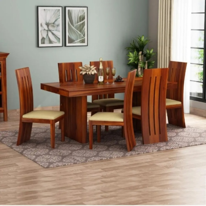 PRITI :Classic Wertex 6 Seater Dining Set - Image 1