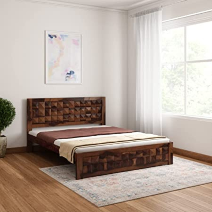 4-69 Priti : Bourges Wooden King Bed - Image 1