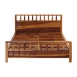 Priti : Rustic Solid Wood King Size Platform Bed - Image 5