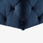Genevieve Modern Grey Velvet Pouf Set Of 2 - Image 5