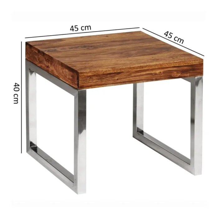 Harare Honey Wood Side Table - Image 5