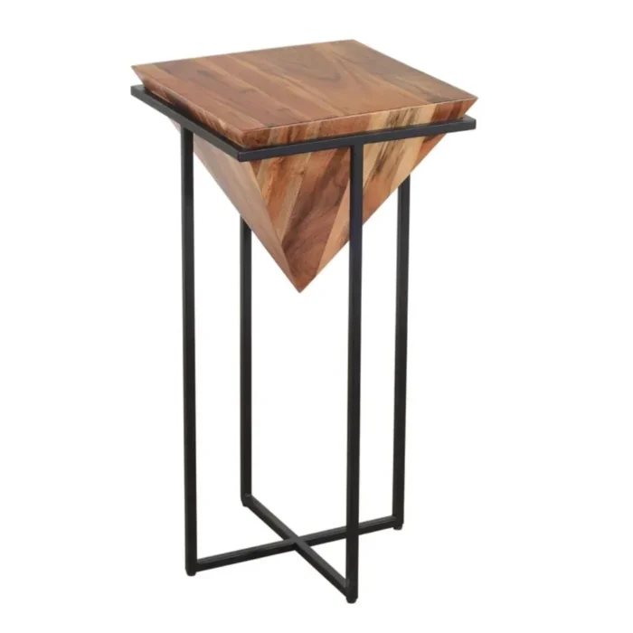 Bamako Solid Wood Pyramid End Table - Image 5