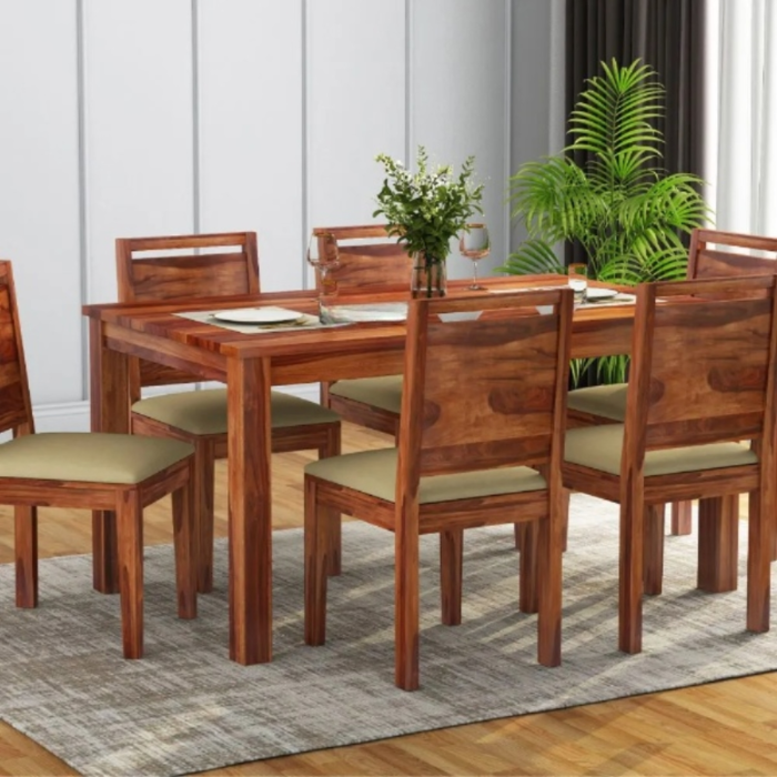PRITI :Texo 6 Seater Dining Chair and Table - Image 1
