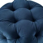 Genevieve Modern Grey Velvet Pouf Set Of 2 - Image 4