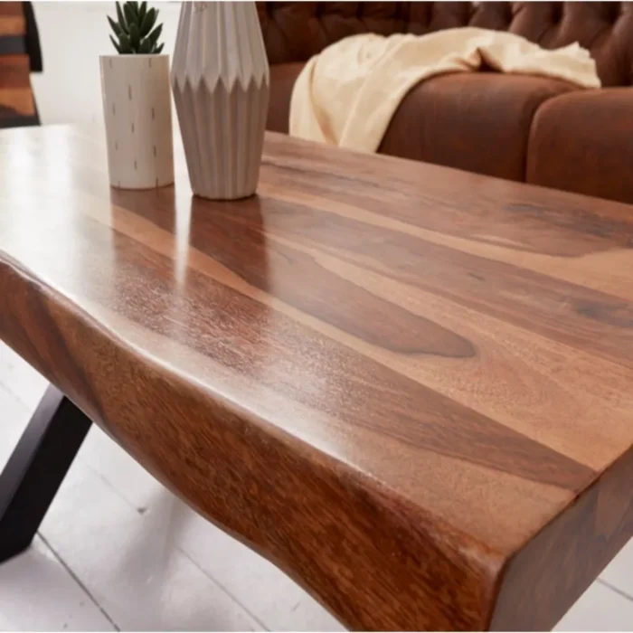 Dorothy Wooden Coffee Table With Cross Legs - Image 8