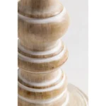 SET OF 2 MANGO WOODEN CANDLE HOLDERS SADEL - Image 5