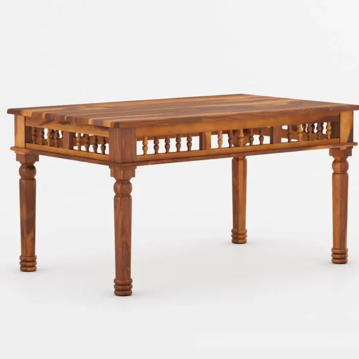 PRITI : Haines Rustic Solid Wood Dining Table Chair Bench Set - Image 6