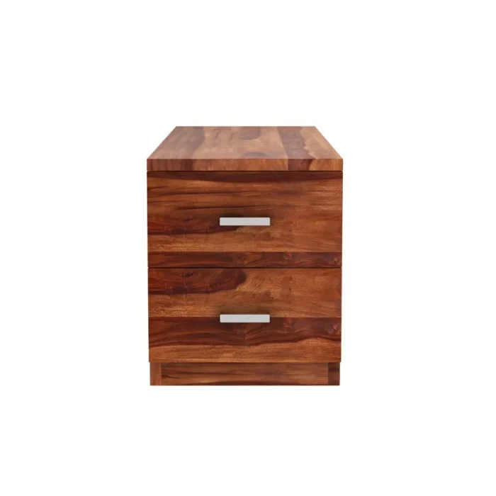 Priti : L-Shaped Solid Wood Multifunctional Corner Sofa with Storage - Image 7