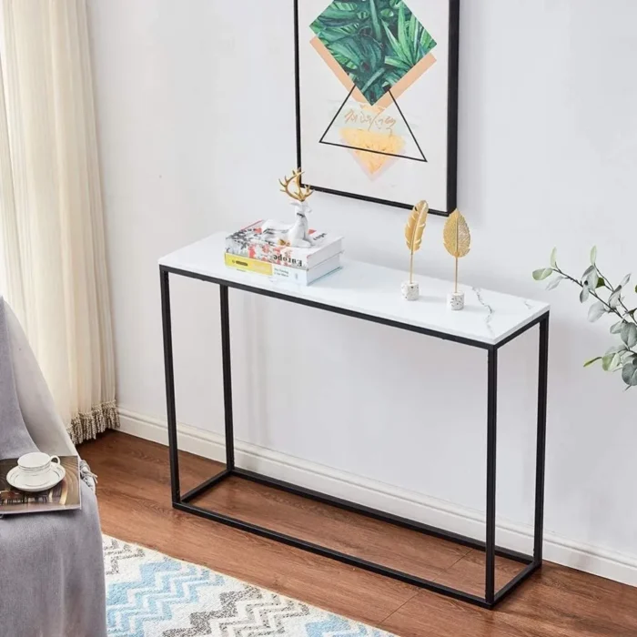 Lichfield Marble Finish Console Table - Image 3